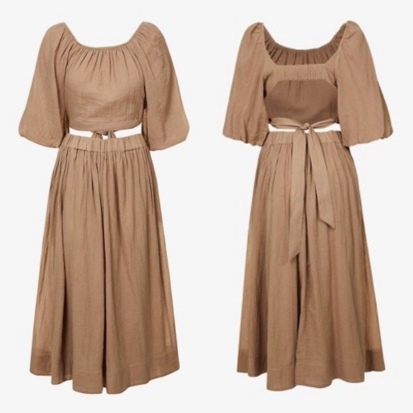 {XL} Free People Endless Summer Forever Mood Skirt Set Taupe - Picture 1 of 14